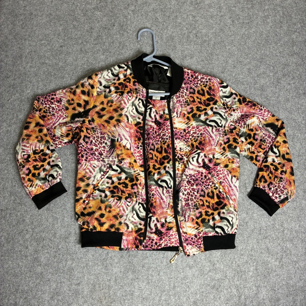 Drapers & Damons Petites PS Animal Print Bomber Jacket and Shell 2 Piece Set